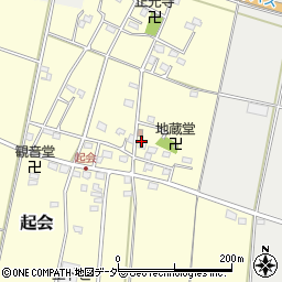 埼玉県深谷市起会周辺の地図