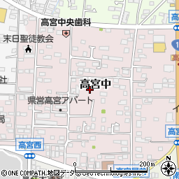 長野県松本市高宮中周辺の地図