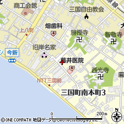 坂井市役所　その他の施設旧森田銀行本店周辺の地図