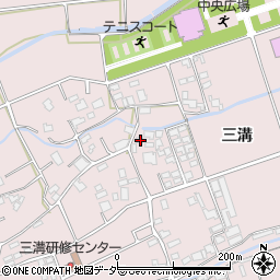 長野県松本市波田三溝146周辺の地図