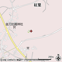 茨城県鉾田市紅葉周辺の地図