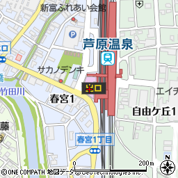 芦原温泉駅西口賑わい施設アフレア周辺の地図