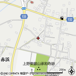 茨城県筑西市赤浜周辺の地図