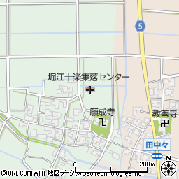 堀江十楽集落センター周辺の地図