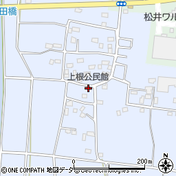 上根公民館周辺の地図