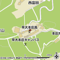 早稲田大学本庄高等学院周辺の地図