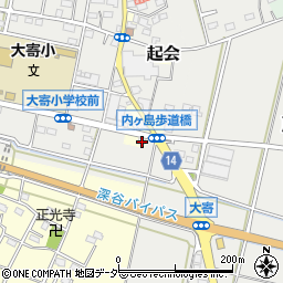埼玉県深谷市起会184周辺の地図