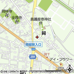 埼玉県深谷市岡320周辺の地図