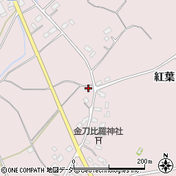 茨城県鉾田市紅葉595周辺の地図