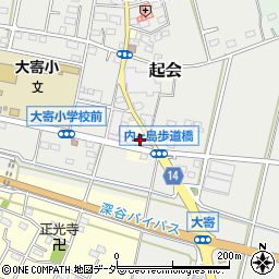 西間堂本舗内ケ島店周辺の地図