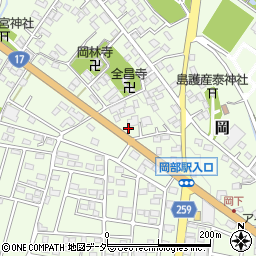 埼玉県深谷市岡3323周辺の地図