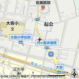 埼玉県深谷市起会142周辺の地図