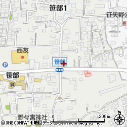 ほっともっと松本笹部店周辺の地図