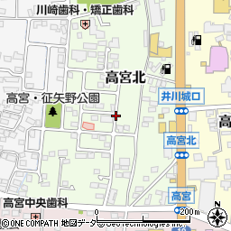 長野県松本市高宮北周辺の地図