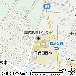千代田町役場　給食センター周辺の地図