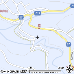 長野県松本市入山辺原周辺の地図