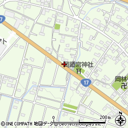 岡上自治会館入口周辺の地図