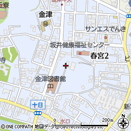 福井県あわら市春宮周辺の地図