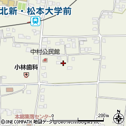 長野県松本市新村北新中周辺の地図