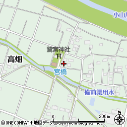 埼玉県深谷市高畑120周辺の地図