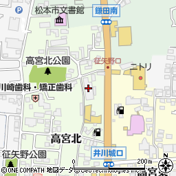 松本日産自動車サービス工場周辺の地図