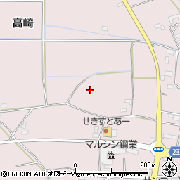 茨城県結城郡八千代町高崎周辺の地図