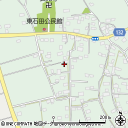 茨城県筑西市東石田周辺の地図