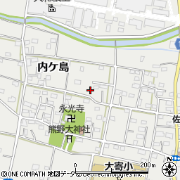 埼玉県深谷市内ケ島周辺の地図