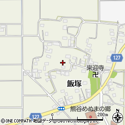埼玉県熊谷市飯塚周辺の地図