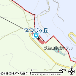 筑波山ケーブルカー筑波山頂駅周辺の地図