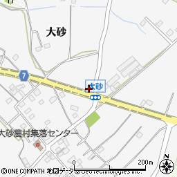 茨城県石岡市大砂周辺の地図