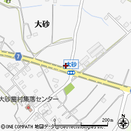 茨城県石岡市大砂周辺の地図