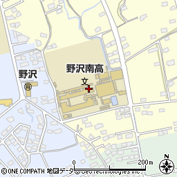 野沢南高等学校　同窓会事務局周辺の地図