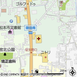 日産プリンス松本松本中古車センター周辺の地図