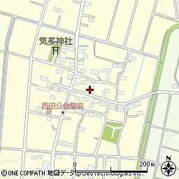 埼玉県深谷市西田278周辺の地図