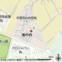 茨城県石岡市池の台周辺の地図