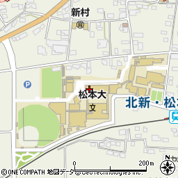 松本大学　学生課周辺の地図