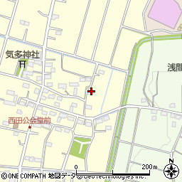 埼玉県深谷市西田72周辺の地図