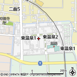 福井県あわら市東温泉周辺の地図