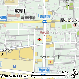 マクドナルド松本筑摩店周辺の地図