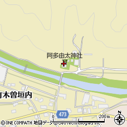 阿多由太神社周辺の地図