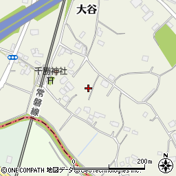 茨城県小美玉市大谷周辺の地図