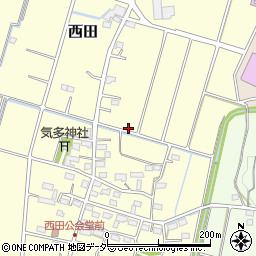 埼玉県深谷市西田周辺の地図