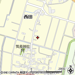 埼玉県深谷市西田33周辺の地図