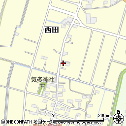 埼玉県深谷市西田32周辺の地図