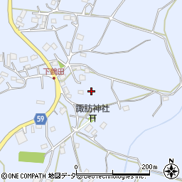 茨城県小美玉市鶴田周辺の地図
