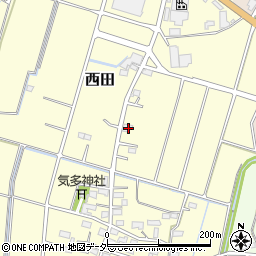 埼玉県深谷市西田31周辺の地図