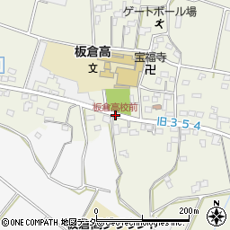 板倉高校前周辺の地図