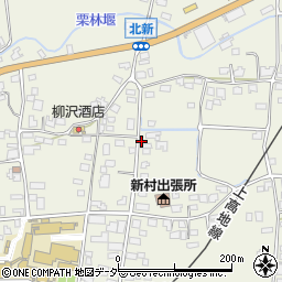 長野県松本市新村北新南周辺の地図