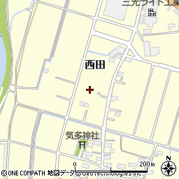 埼玉県深谷市西田443周辺の地図
